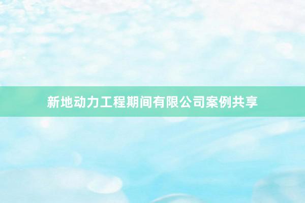 新地动力工程期间有限公司案例共享